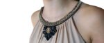 Robe rose poudré de style empire à col halter. - immagine 5