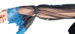 Robe courte bicolore noire et bleue en tulle et dentelle - immagine 9