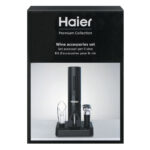 Set Vino Elettrico Ricaricabile Apribottigli HAIER - immagine 2