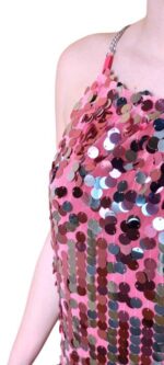abito corto rosa con schiena scoperta - immagine 4