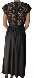abito lungo di pizzo nero by HELLEN BARRETT - immagine 2