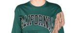 abito t-shirt verde con pizzo laterale e la stampa "CALIFORNIA" by j'aime - immagine 7