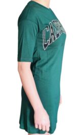 abito t-shirt verde con pizzo laterale e la stampa "CALIFORNIA" by j'aime - immagine 6