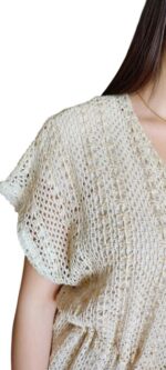 cardigan copricostume lungo all'uncinetto da donna - immagine 5