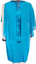 abito elegante tubino blu cobalto o turchese - immagine 6