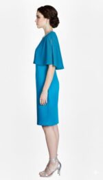 abito elegante tubino blu cobalto o turchese - immagine 4