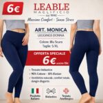 Leggings donna LEABLE con elastico in vita, in cotone bielastico Blu / Tortora