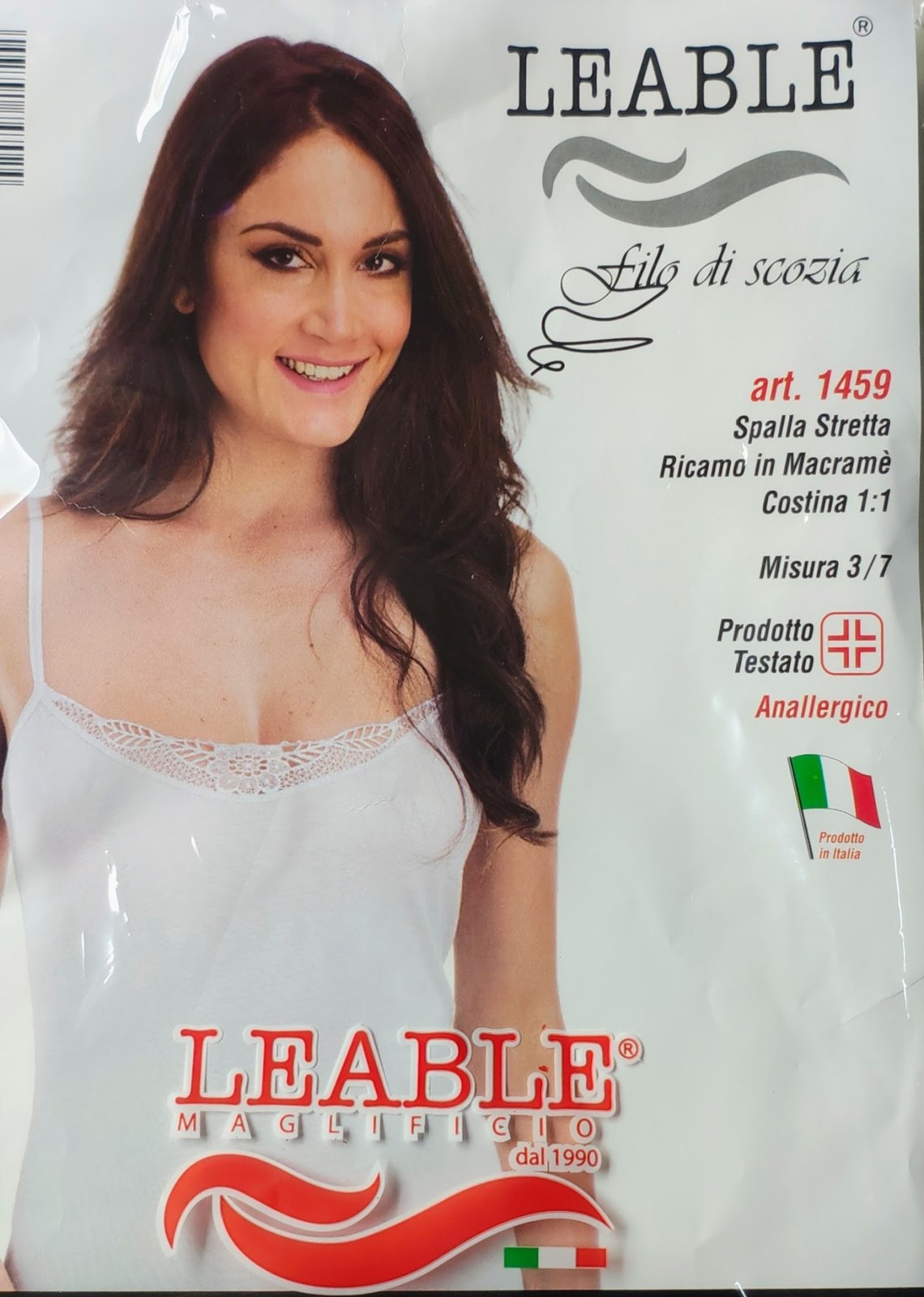 CANOTTA DONNA SPALLA STRETTA RICAMO IN MARCRAME’ CANOTTA DONNA SPALLA STRETTA RICAMO IN MARCRAME' - immagine 1