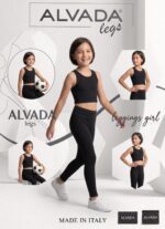 LEGGINS BAMBINA NERO BY ALVADA