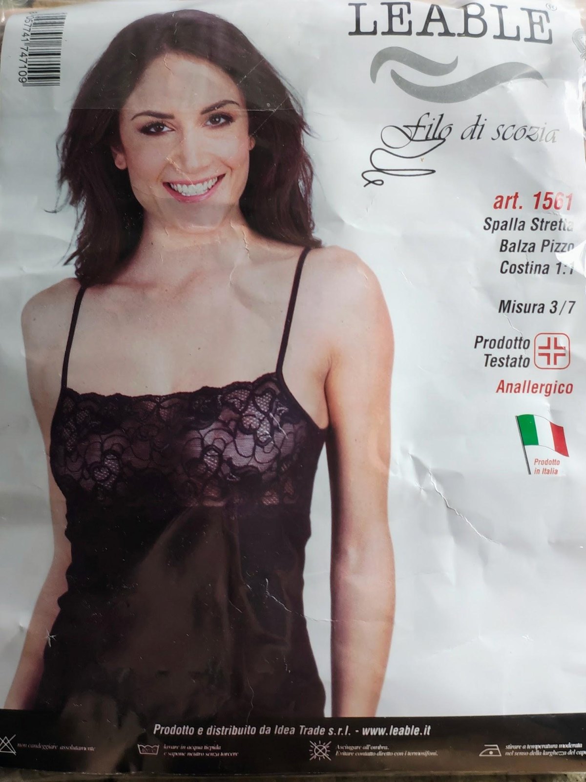 LEABLE FILO DI SCOZIA SPALLA STRETTA BALZA PIZZO ANALLERGICO LEABLE FILO DI SCOZIA SPALLA STRETTA BALZA PIZZO ANALLERGICO - immagine 1