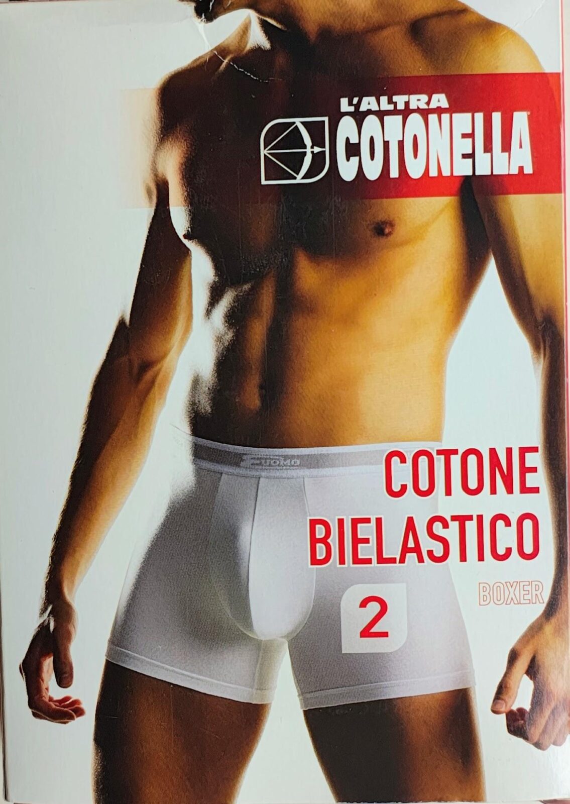 UOMO-8003562007496 BOXER COTONELLA BIANCO --COTONE ELASTICO - immagine 1
