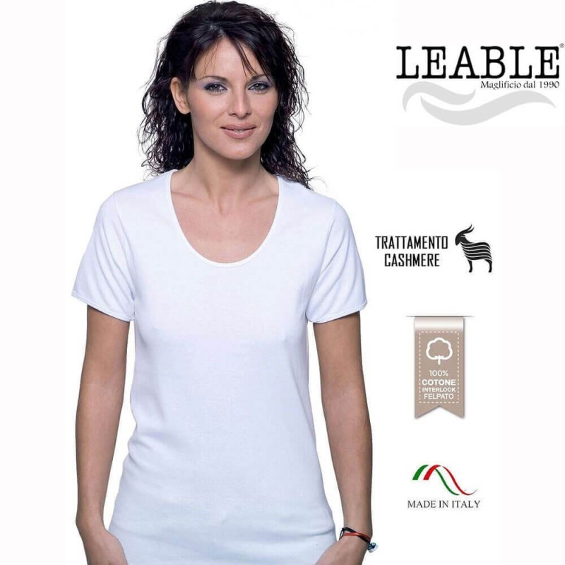 30363_donna_leable T-SHIRT DONNA LEABLE 100% COTONE INTERLOCK FLEPATO - immagine 1