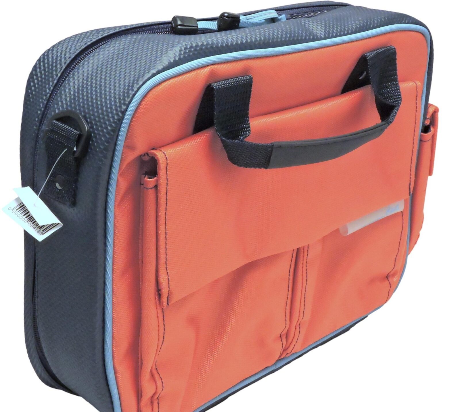 Borsa_Porta_PC_Arancione_Nera Borsa Porta PC Arancione e Nera con Manici - immagine 1