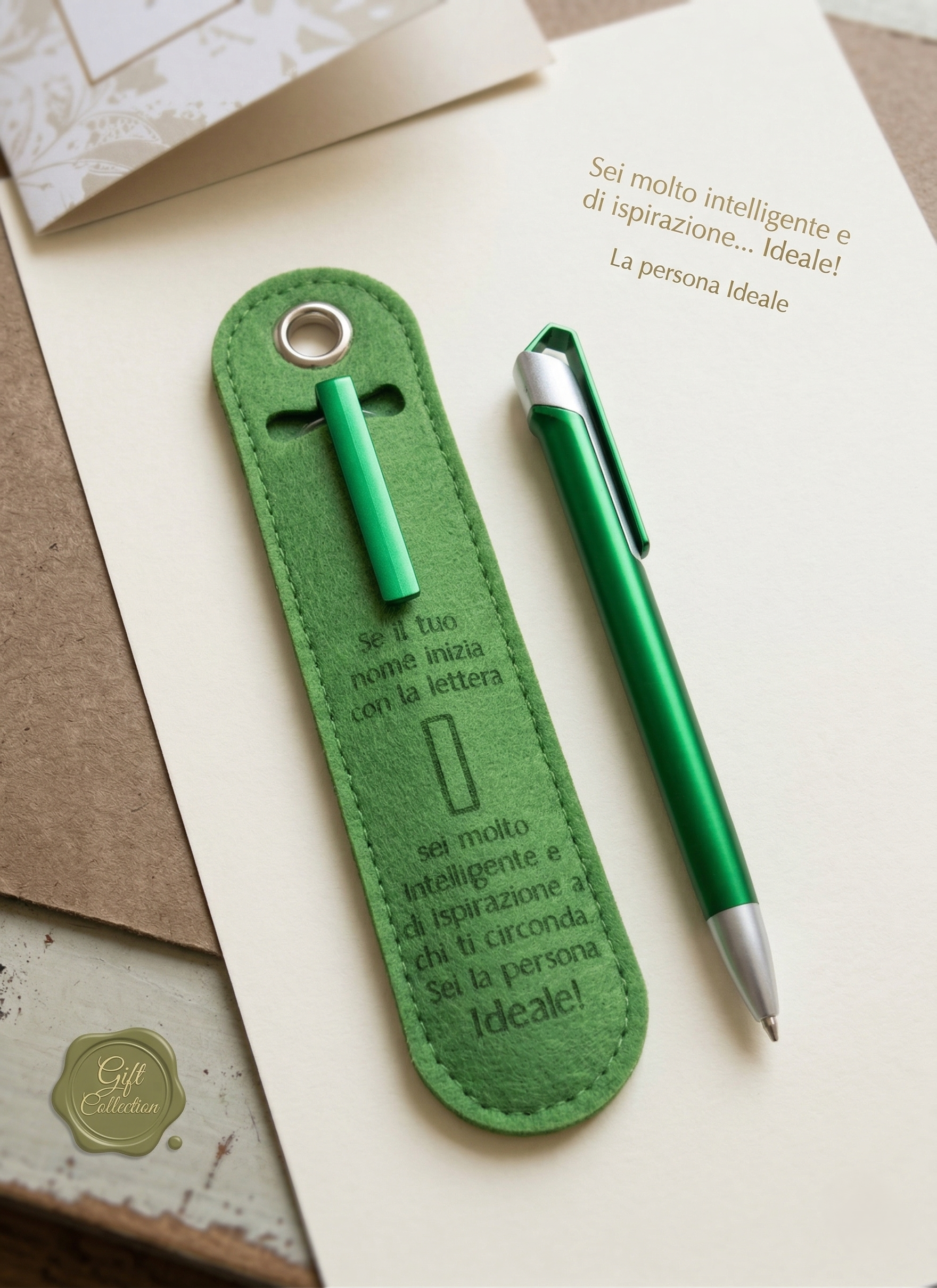 I - IDEALE Penna a Sfera con Dedica – Lettera I