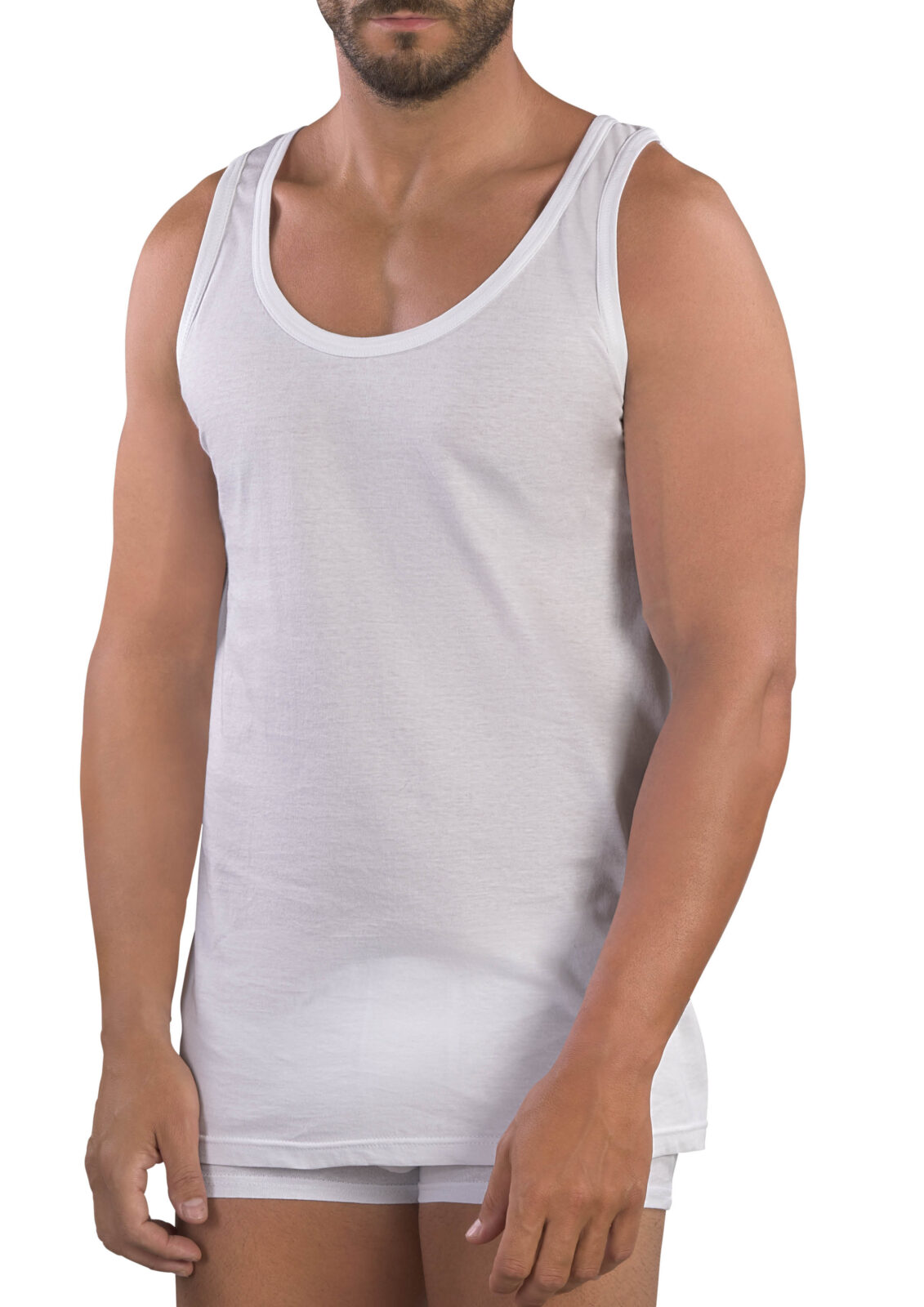 UOMO-MMU470 CANOTTA UOMO MABRAT 100 % PURO COTONE G. COLLO - immagine 1