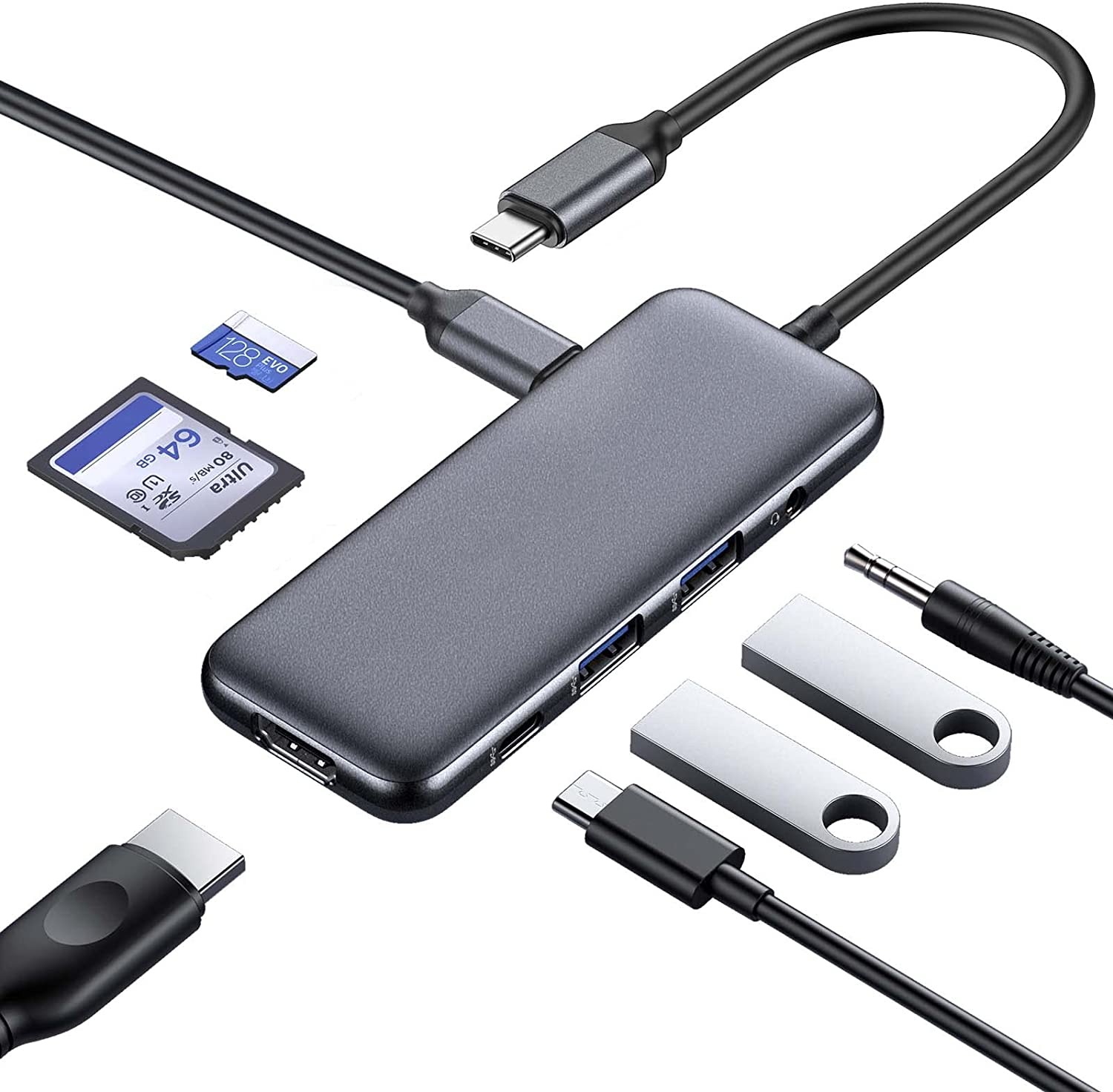 VAVA_Hub_USB_C_Dual_HDMI_4K_Card_Reader VAVA Hub USB-C Dual Type-C con HDMI 4K e Lettore Schede