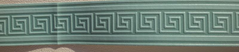 novixit-35057 BORDO ADESIVO GRECA VERDE EFFETTO GOFFRATO