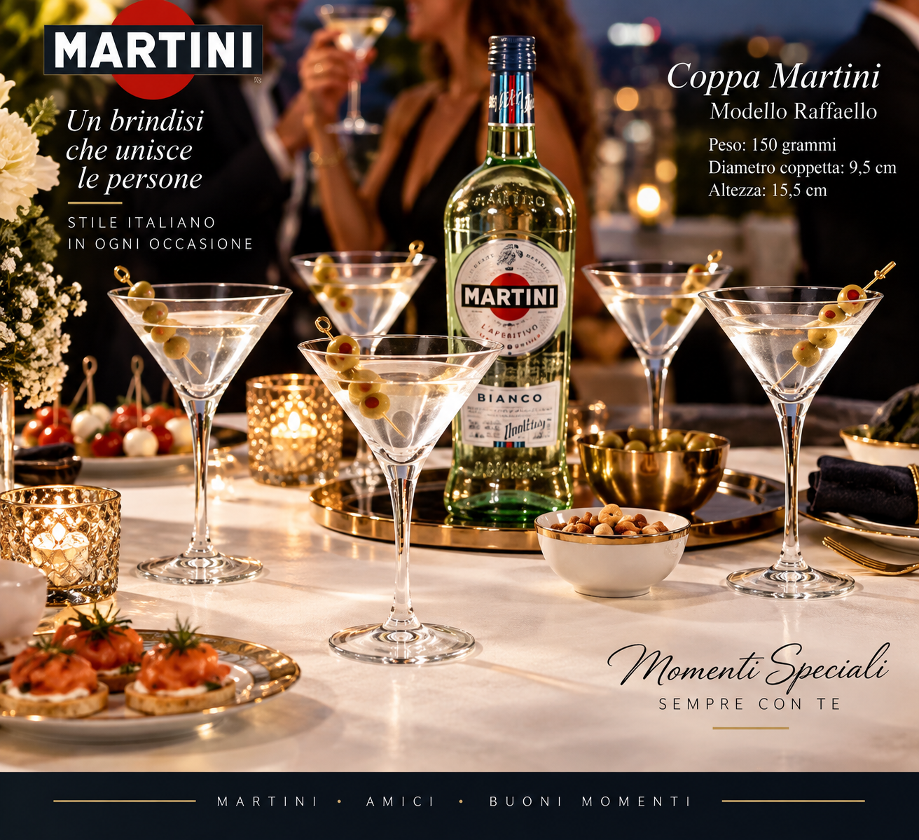 5 COPPE MARTINI Set 5 Coppe Martini Modello Raffaello - immagine 1