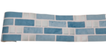 BORDURE ADHÉSIVE MOSAIQUE BLEU ET ARGENT - foto 2