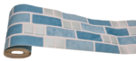 BORDURE ADHÉSIVE MOSAIQUE BLEU ET ARGENT - foto 3