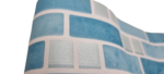 BORDURE ADHÉSIVE MOSAIQUE BLEU ET ARGENT - foto 8