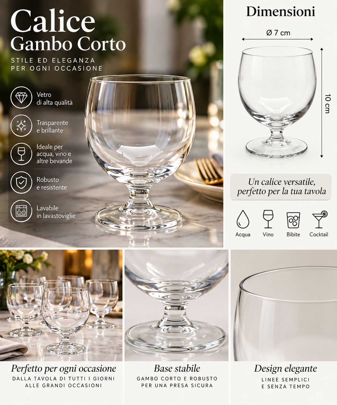 CALICE GAMBO CORTO SCHRINDING Calice Gambo Corto - immagine 1