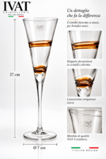 Set 6 Flute Cristallo Ambra IVAT - immagine 7