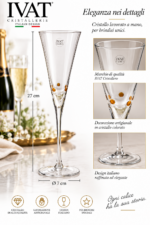 Set 6 Flute Cristallo Ambra IVAT - immagine 4