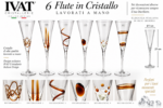 Set 6 Flute Cristallo Ambra IVAT - immagine 2