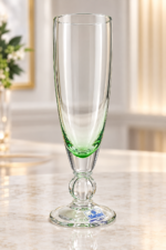 Flute Cristallo Gambo Verde - immagine 2