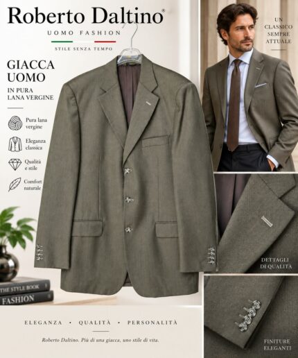 Roberto Daltino Giacca Uomo Pura Lana Vergine
