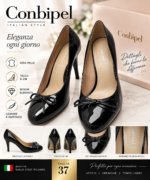 SCARPE DECOLTEE NERO LUCIDO CONBIPEL TACCO 8 CM - foto 3