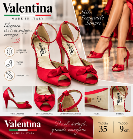 SANDALO IN RASO ROSSO BY VALENTINA RASO ROSSO - foto 2