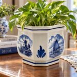 Vaso / Portavaso Ceramica Delft Blu