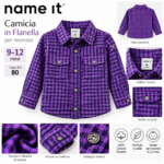 Camicia Neonato Name It in Flanella 9/12 Mesi