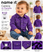 Camicia Neonato Name It in Flanella 9/12 Mesi - Imagen 2