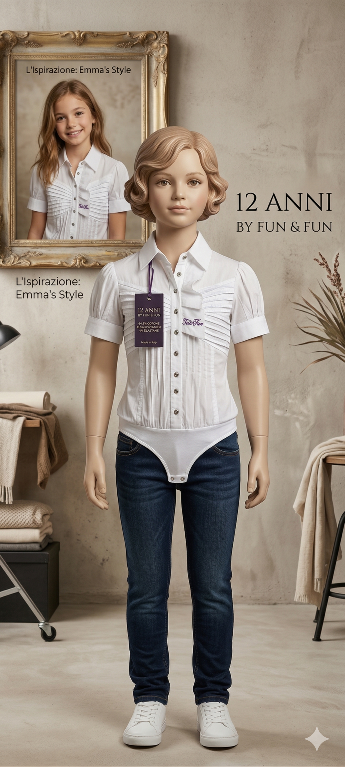 CAMICIA FUN & FUN Camicia Body Bambina Fun & Fun 12 Anni - immagine 1