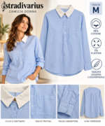 Camicia Donna Stradivarius Cotone Elasticizzato – Taglia S/M – Bild 2