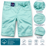 Pantaloncini Bambina in Raso Verde Original Marines 8 Anni - immagine 3